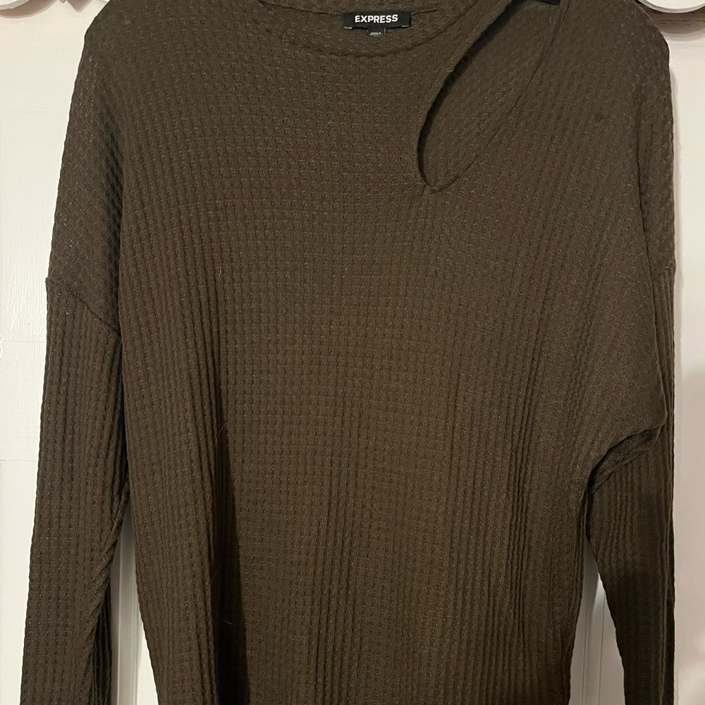 Express green sweater shirt